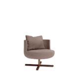 round swivel wood base