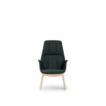 hive high back lounge chair | wood base